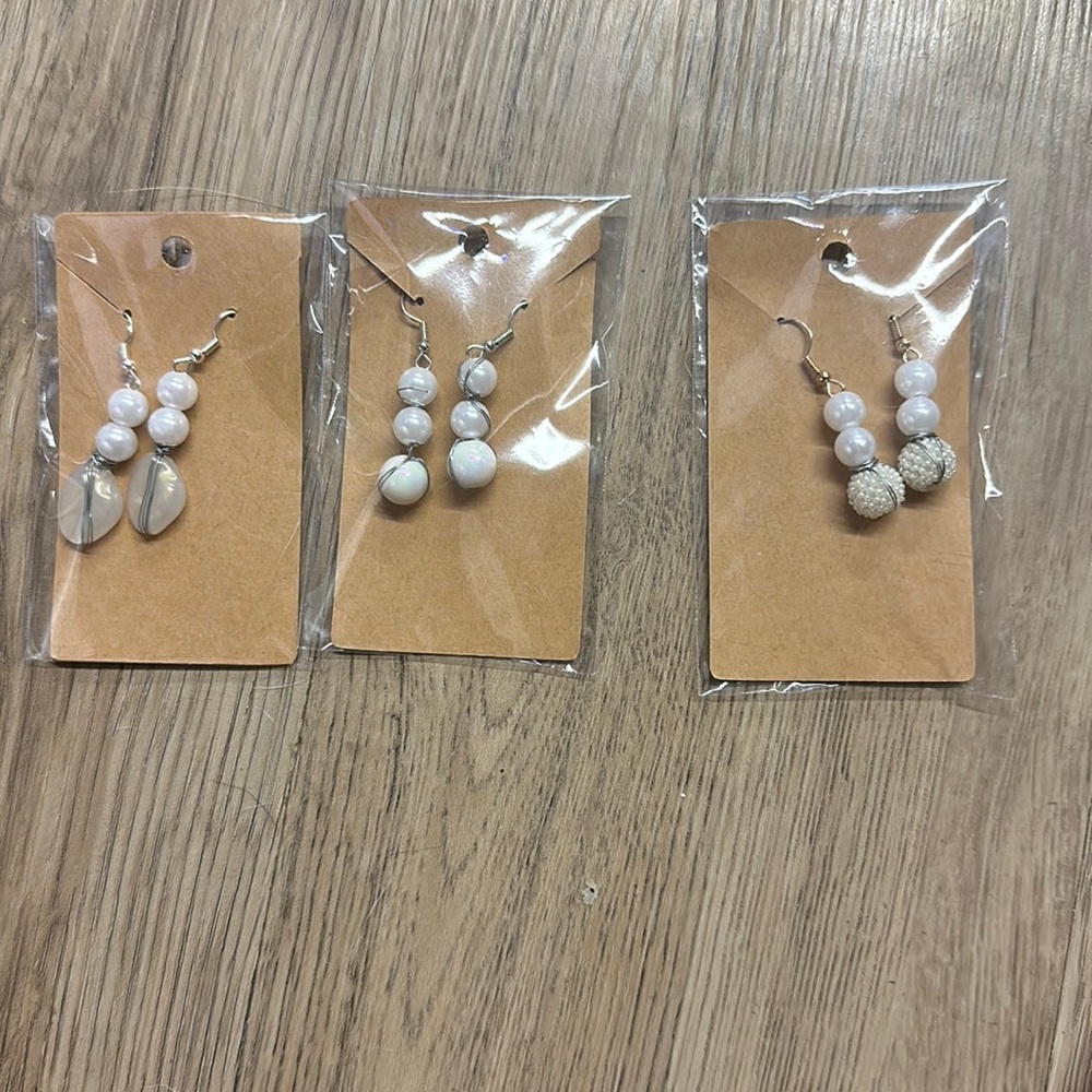 RoseDesignJewelry 3 bead earrings